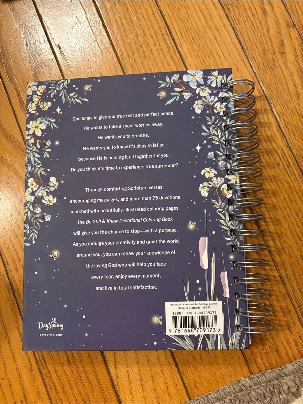 Devotional Coloring Book - Be Still & Know (Navy)